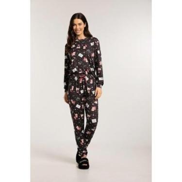 Imagem de Conjunto Pijama Feminino Longo Confort Dreams Estampado-Feminino