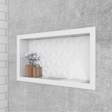 Imagem de Nicho para Banheiro em Mármore Sintético Texturizado 60x30 Cozimax