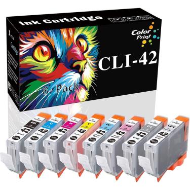 Imagem de 8 cores ColorPrint Compatível CLI-42 Ink Cartridge Substituição para CLI42 cli 42 para usar com impressora pixma pro 100 PRO-110 (Preto/Ciano/Magenta/