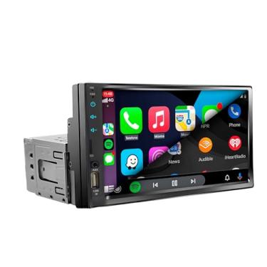 Imagem de MULTIMÍDIA MP5, 1 DIN TELA DE 7" FULL TOUCH, FM, USB, SD CARD, AUXILIAR, BLUETOOTH, ESPELHA ANDROID E IOS, CARPLAY E ANDROID AUTO VIA FIO