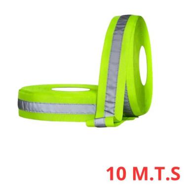 Imagem de 10 Metros Fita Faixa Refletiva De 50 Mm Para Uniformes Roupa Profissio