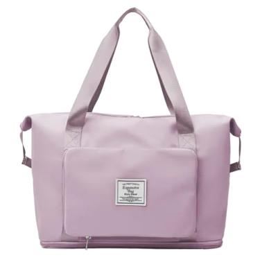 Imagem de Bolsa Mala Esportiva Feminina Treino Academia Yoga Viagem Espaçosa (LILÁS)