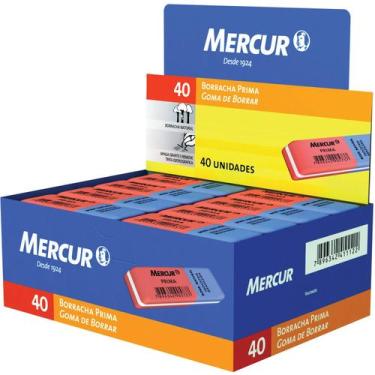 Imagem de Caixa com 40 Borracha (colorida) Mercur