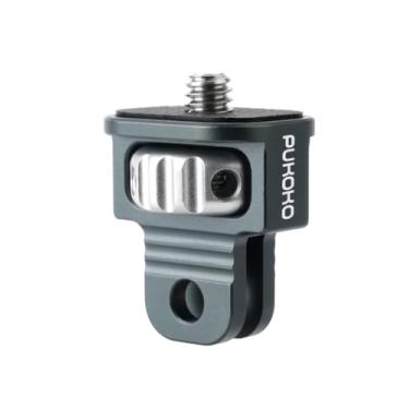 Imagem de Adaptador de câmera de ação de liberação rápida, kit de liberação rápida com placa de liberação rápida de parafuso de 1/10.2 cm compatível com câmera DJI Action 3/4/insta360 (conector Gopro)