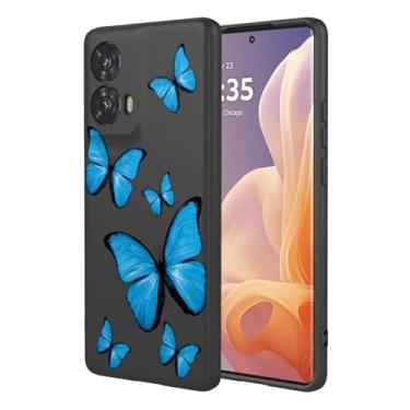 Imagem de KOARWVC Capa de telefone para Moto Edge 50 Fusion, capa Motorola Edge 50 Fusion, design de padrão de borboleta, fina, protetora, macia, amortecedora, capa de telefone para Motorola Edge 50 Fusion