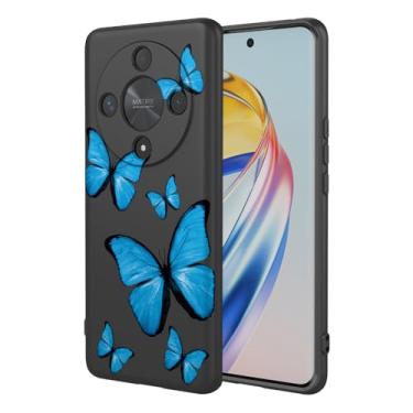 Imagem de KOARWVC Capa de telefone para Honor Magic6 Lite, ALI-NX3 ALI-NX1 Honor X9b capa fofa com estampa de borboleta design fino protetor macio TPU bumper capa de telefone para Honor X9b borboleta preta