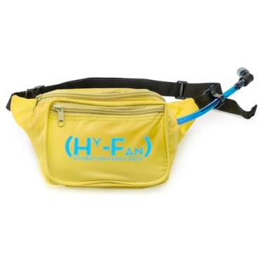 Imagem de HY-FAN Pochete de hidratação com bexiga, 500 ml sem BPA, design mãos livres, bolsos seguros, ideal para atividades atléticas ao ar livre, viagens e muito mais – Disponível em 6 cores, Amarelo, 6.5 x