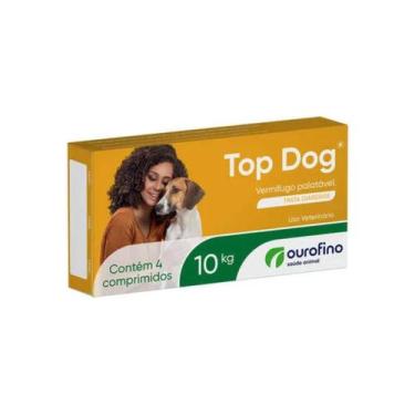 Imagem de Top Dog Vermifugo C/4 Comp. Cães Até 10kg Ouro Fino - Ourifino