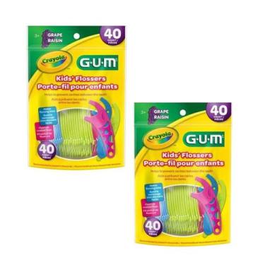 Imagem de Fio Dental C/ Cabo Flosser Kids Crayola C/80 Un - Gum