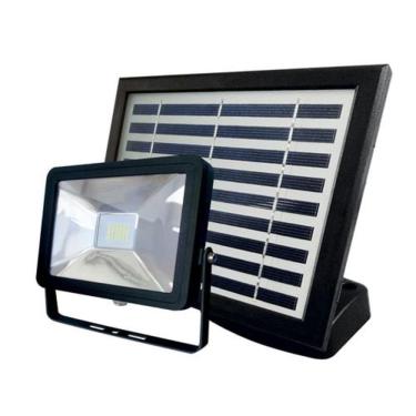 Imagem de Refletor Taschibra Led Solar Com Sensor 3000K Preto