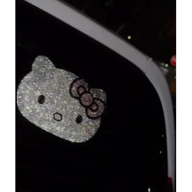 Imagem de Adesivo de carro ultra brilhante refletivo especialmente brilhante decoração exterior carro adesivo super glitter (gato bling)