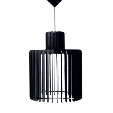 Imagem de Luminária Teto Tipo Pendente Drink Mdf Completa - Cor:preta