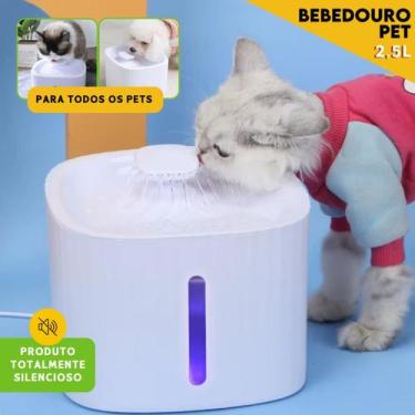 Imagem de Bebedouro Elevado Automático para Pets 2,5L com Filtro  Fonte Elétrica