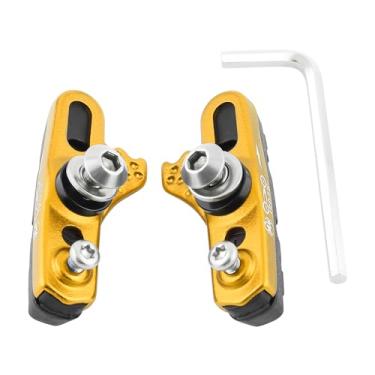 Imagem de Yutuing Bloco De Freio Aro Fibra Carbono Para Bicicleta, 2 Peças, Clipe Borracha Substituível Gaveta Tipo C, Botas Liga Alumínio Fosco (G-Al, G-Al)