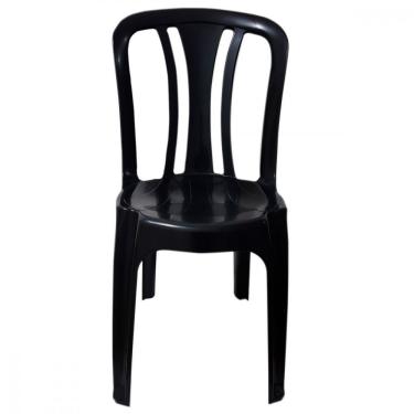 Imagem de Cadeira Plástica Caixaplast Arcos Bistrô Duoplastic Preto