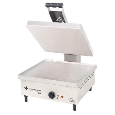 Imagem de Prensa Sanduicheira Lanche Elétrica Chapa Lisa Alumínio Pe45a Venâncio220V