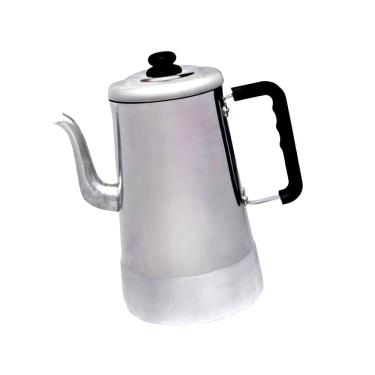 Imagem de Bule Chaleira Alumínio Alta Capacidade 3,4L Servir Café Chá Grupo Cabo Baquelite Isolante Térmico Tampa Inclusa