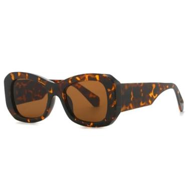 Imagem de JRLLFD Óculos de sol femininos e masculinos coloridos, óculos largos, pernas, óculos escuros, masculino e feminino, uv400, luxo (leopardo)
