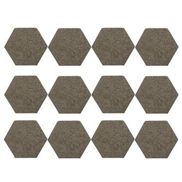 Imagem de Conjunto de painéis de absorção de som de espuma acústica hexagonal com 12 peças - preto, redução de ruído, estúdio doméstico, decoração de parede, amortecimento, controle de eco (verde fruta)
