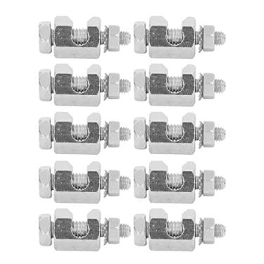 Imagem de Keenso Grampo/suporte de Cabo de Proteção de Aterramento de Cobre Externo para o Módulo PV, Grampo de Proteção de Tamanho Padrão, 10pcs para Fixação Empresa