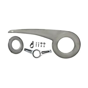 Imagem de simhoa Protetor de corrente de bicicleta para deslocamento diário, capa de corrente de bicicleta, componentes de bicicleta, rodas dentadas, protetor de, Preto Transparente