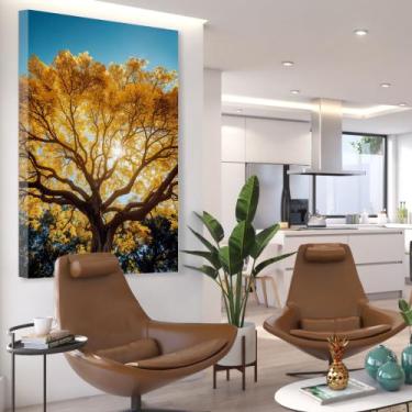 Imagem de Quadro decorativo Ipê amarelo vertical - MeMoldura, Chassi Borda Infin