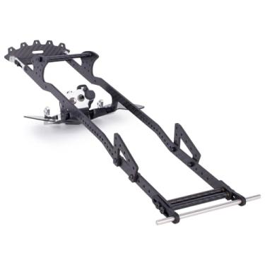 Imagem de 1/10 Performance Carbon LCG Chassis Kit with Gearbox & Shock Absorbers for RC Crawler SCX10 & Capra Upgrade Parts (Chassis Kit with Gearbox)