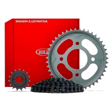 Imagem de Kit Relação Transmissão Completo Xtremes Honda Cg125 - VAZ