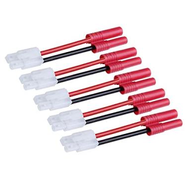 Imagem de 5pcs Tamiya Male to HXT 4.0mm Banana Female Connector Adapter Cable for Redcat Racing Hexfly NiMH Battery Charger