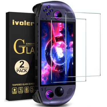 Imagem de ivoler Pacote com 2 protetores de tela para Lenovo Legion Go S Handheld 2025, vidro temperado, cobertura total de 8 polegadas, Ultra HD transparente, antiarranhões, antiimpressões digitais