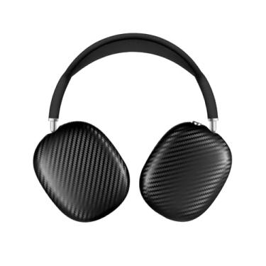 Imagem de Joyleop Capas para Airpods Max – Capas rígidas e duráveis inspiradas em tecnologia para AirPods Max, capa de fone de ouvido legal com textura de fibra, acessórios essenciais de estilo mecânico preto