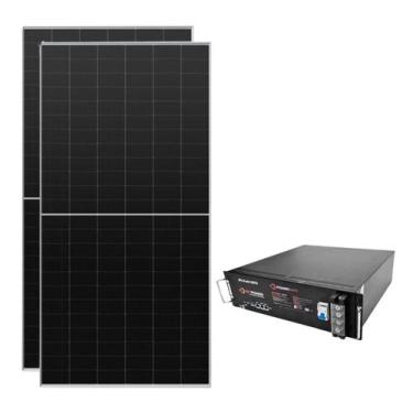 Imagem de Kit Bateria de Lítio GetPower 100Ah 48V e 2 Painel Solar 680W - SUN21,