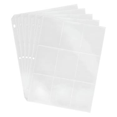 Imagem de Trading Card Protector Pages – 9-Pocket Plastic Sleeves for Standard Size Cards, Fits 3-Ring Binders, Holds Up to 450 Cards – for Baseball, Sports, MTG, and More (50 Pages)