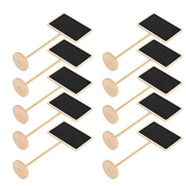 Imagem de AYNEFY Artesas de Artesanato Com Artesanato Com de Giz Placar de Placa de Placa de Com Decorações de Vaso de Desktop para Números de Mesa de Casamento Jantar 10pcs Mini Chalkboard Mini Chalkboard