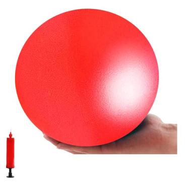 Imagem de XIECCX Mini bolas de ioga 15,2 cm para exercícios e terapia de pilates, equilíbrio micropore, equipamento para treinamento de estabilidade em casa, treinamento de núcleo físico com bomba (vermelha)