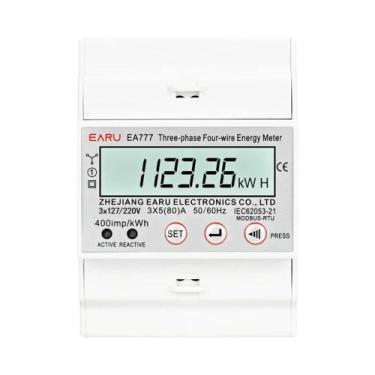 Imagem de Medidor De Energia Bidirecional Trifásico De 4 Fios Com Display LCD AC
