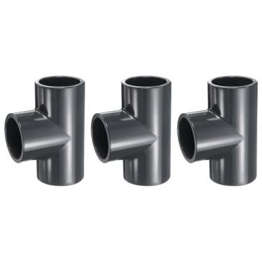 Imagem de HARFINGTON Encaixe de PVC Tee 1-1/10.2 x 2.5 cm 3 Way Connector Furniture Build Grade Pipe Acoplamento Acessórios de cotovelo para esgoto encanamento tubo de drenagem suprimentos de água construir