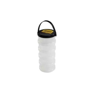 Imagem de Porta Treco PVC Branco Transparente com 5 Estojos Conectados - DTOOLS