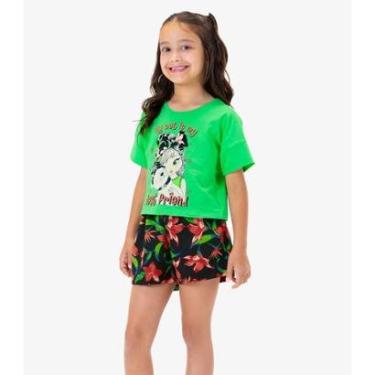 Imagem de Conjunto Blusa com Shorts Rovi Kids Verde-Feminino