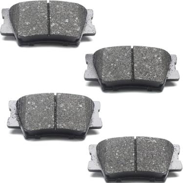 Imagem de GuuYebe Pastilhas de freio traseiras de cerâmica, para Toyota 2007-2021 Camry 2006-2018 RAV4 Avalon 2009-2013 Matrix, para Pontiac 2009-2010 Vibe, para Lexus ES300h 2010-2012 HS250h 2007-2007-2007