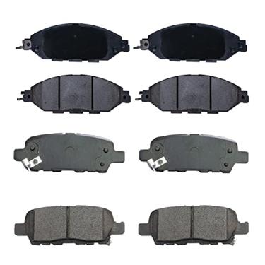 Imagem de EXPPOWER Substituição para pastilhas de freio de cerâmica dianteira e traseira Infiniti Jx35 2013, Infiniti Qx60 2014-2019, Murano 2015-2019, Pathfinder 2013-2019 Kits de freio D1649,D905