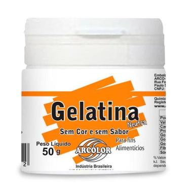 Imagem de Gelatina sem Sabor 50g - Arcolor