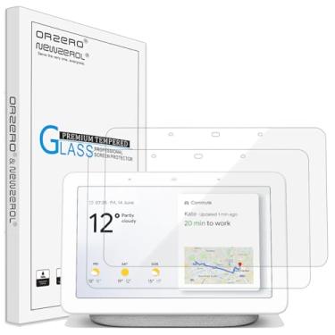 Imagem de [Pacote com 2] Protetor de tela de vidro temperado Orzero para Google Home Hub de 7 polegadas/Nest Hub, dureza 9, cobertura total antirarranhões [bordas de arco 2,5D] [Garantia vitalícia de