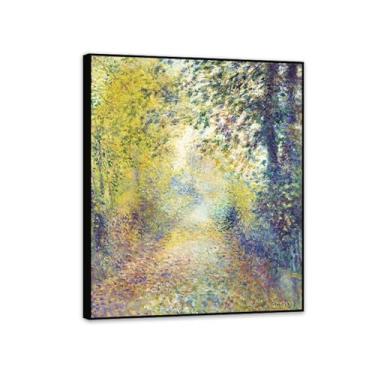 Imagem de Pierre Auguste Renoir Impressões de arte em tela In the Woods Poster paisagem tela arte de parede pintura impressionista francesa para quarto, escritório, sala de aula, 65 x 50 cm (26 x 19 pol