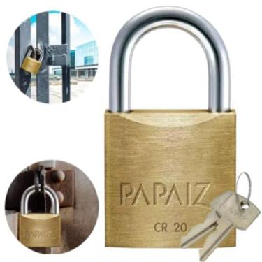 Imagem de Cadeado 20mm Cr 20 Maciço Mesmo Segredo Igual KA2 Papaiz, 0100200CX02