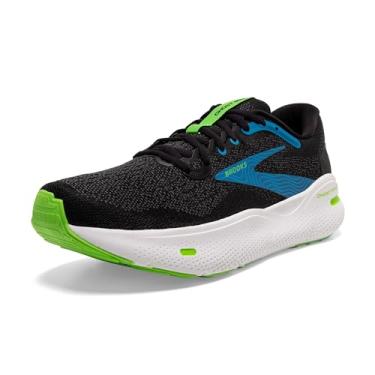 Imagem de Brooks Ghost Max Cushion Neutral Tênis de corrida e caminhada masculino, Preto/azul atômico/jasmim, 15