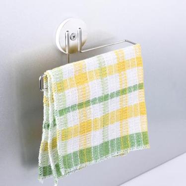 Imagem de JAZBREY Suporte magnético de pano de prato para pia de cozinha, funciona para pia de aço inoxidável, revestimento de borracha, gancho de pano de prato de ímã forte, barra de toalha de prato de aço