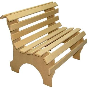 Imagem de Banco Jardim Ripado Novidade Decoração MDF