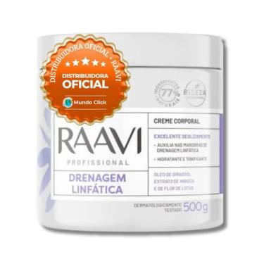 Imagem de Creme Drenagem Linfática Raavi 500g  com Hibisco e Girassol
