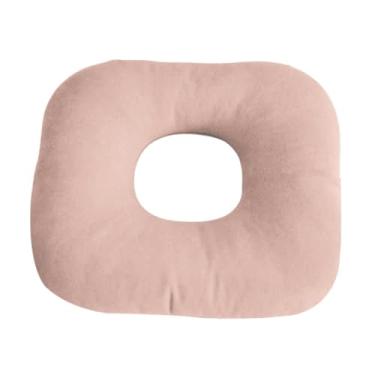 Imagem de Bothyi Travesseiro para piercing de orelha, almofada respirável para dormir de lado com furo, travesseiro em formato de rosquinha, protetor auricular para, Rosa